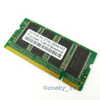 New 512MB PC2700 DDR333 200pin DDR1 SODIMM Laptop Memory 200 Pin RAM 