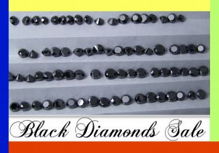 116 25 Carat Natural Round Black Diamonds Wholesale Lot