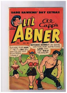 LIL ABNER 80 COMIC BOOK 1951 HARVEY COMICS AL CAPP HEADLIGHTS