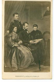 Lincoln Abraham as President with Family C D V