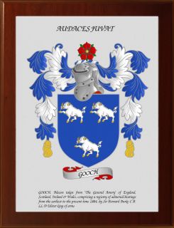 Family Crest Coat of Arms Wooden Plaque New Large Size