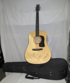 Beautiful Washburn G16 Acoustic Guitar & Case Signed by Tesla