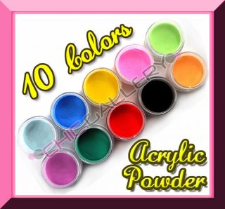 package components 10 pcs of color acrylic powder free gift one piece 