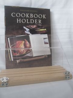   Sonoma Cookbook Holder Maple Stand wth Acrylic Cover New in Box
