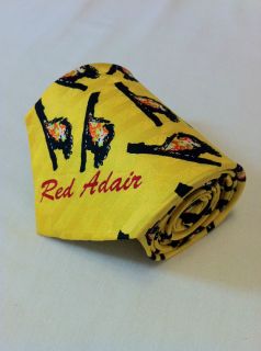 Red Adair Yellow 100% Silk Neck Tie Made in USA
