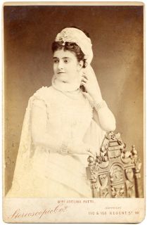 Adelina Patti Opera Soprano Singer 1880s Cabinet Card Photo 