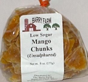 Mango Chunks Dried Unsulphured 8 oz 040217
