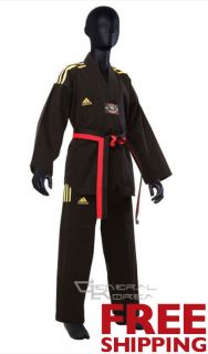 130 Adidas Black Taekwondo Uniform Student Poom Sz 00