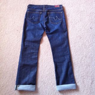 AG Jeans ADRIANO GOLDSCHMIED Size 28 Straight Leg Boyfriend Dark Wash 