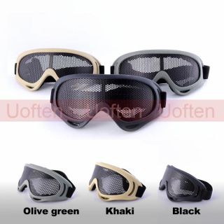 Airsoft Tactical Eyes Protection Metal Mesh Pinhole Glasses Goggle Len 