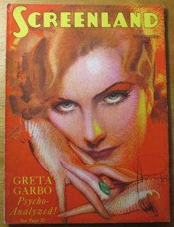 Vintage 1920s 30s Screenland Magazines Rolf Armstrong Lot of 4 Pin Up 