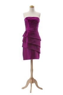 Womens After Six by Dessy Bridesmaid Cocktail Dress Tiered Pencil 