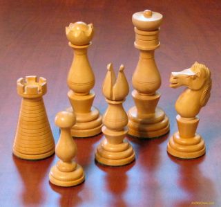Rosewood Chess Men of Simpsons in The Strand Divan 19th C Style Set 