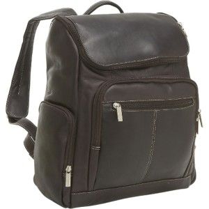 LE DONNE LEATHER PREMIUM VAQUETTA LEATHER LAPTOP BACKPACK   Cafe