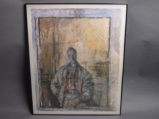 Alberto Giacometti Diego in a Plaid Shirt Framed Poster Print