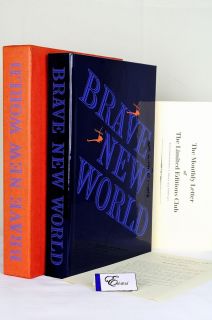   Editions Club Brave New World Aldous Huxley Signed LEC w Mthly Letter