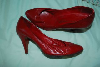 Red Sexy Shoes High Heels Spanish Leather Kaledoscope 8