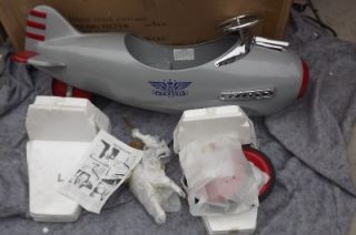 Airflow Collectibles Airflow Silver Pursuit Pedal Airplane New in Box 