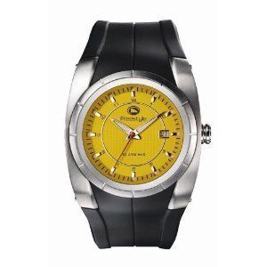 Freestyle Mens Bishop 40335 Alarm Wrist Watch Black Silver w Yellow 