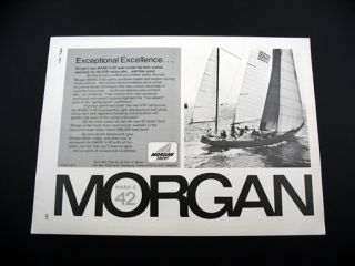 Morgan Mark II 42 ft Yacht Sailboat Boat 1971 Print Ad