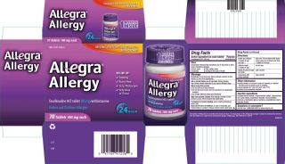 ALLEGRA Allergy 180 mg 24 Hour Allergy Relief, 70 Count    NEW