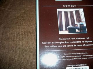 Allen Roth Drapes Curtain Linen Coffee Liqueur / Brown Norfolk Tab Top 