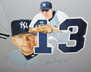 Alex Rodriguez SIGNED Custom Framed 1/1 Painted Jersey AROD CERTIFIED