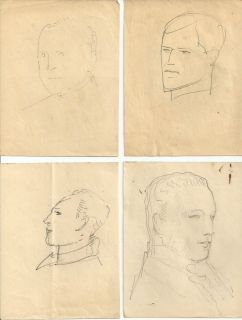Alfonso Iannelli 11 Pencil Sketches of Mens Faces