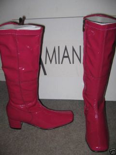Amiana Fuschia Patent Dress Boot New Girls Size 5B