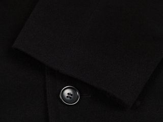 1195 CANALI Black Wool Overcoat Top Coat 42R Italy 52