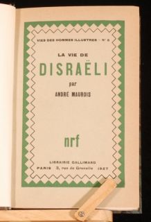 details maurois s biography of disraeli in a smart binding featuring 