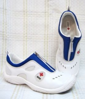 AMERICAN RED CROSS Nursing Shoes 6.5 M White & Blue Footwear