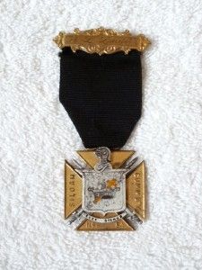 1903 Andrew J Redmond Nights Templar Mason Siloam Commendary Medal 