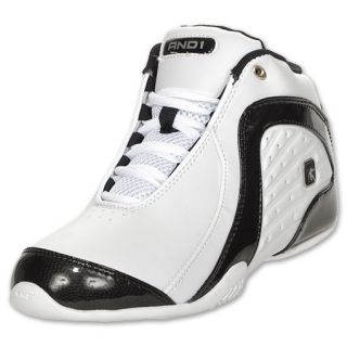 AND1 Rocket 2 0 Mens White Black Mid Basketball Comfort Sneaker D108M 
