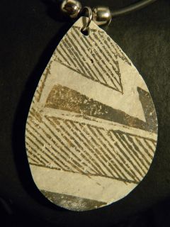 Anasazi Pottery Shard Pendant or Necklace with a Nice Design a3