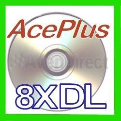 5pk AcePlus Premium 8X Silver Shiny Double Dual Layer DVD+R DL USPS 