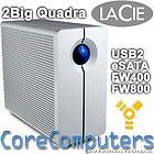LaCie 2Big Quadra 4TB External RAID Hard Drive Firewire 800 eSATA 
