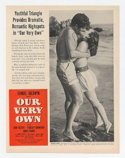 1950 Ann Blyth Our Very Own Movie Promo 2 Page Ad