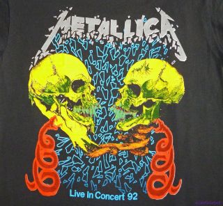 Metallica Vintage 90s T Shirt Concert Sad But True Black Tour 1992
