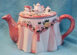 Beautiful ANDREA by SADEK TEAPOT Floral set table perfect rose ylw grn 