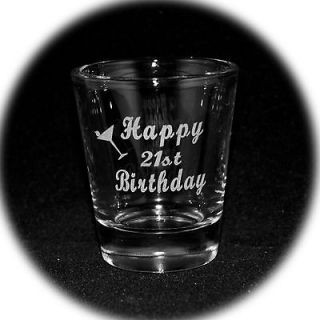 2oz happy 21st birthday shot glass time left $ 19