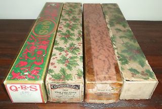 Lot 4 Antique Christmas Music Player Piano Word Rolls QRS That Old 
