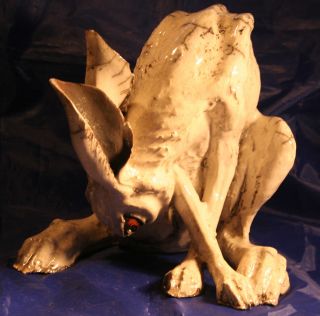   Pottery Hare Rabbit Signed by Sculptor Potter Brian Andrew Wash