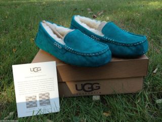 UGG Ansley Emerald Green Moccasin Slippers Womens Sizes 6 9 Gorgeous 