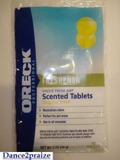 genuine oreck fresh air scented tablets 12 pack new time