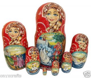 swan princess set of seven russian nesting dolls time left