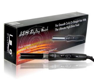 ISO Beauty Edgestick Twister Curling Iron with Styling Comb   Black 