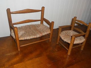 set of 2 rustic boyd s bear chairs time left