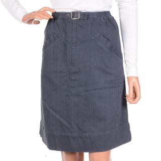 G444 YMC YOU MUST CREATE Navy Cotton Skirt Size UK 14 RRP £104.95