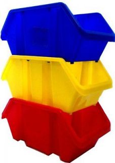 NEW Yellow Stackable Plastic Shelf Storage Bin For Organizing Toys 